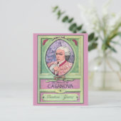 ヴィンテージパステルカラーカサノバポートレート ポストカード (スタンド正面)