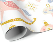 ヴィンテージパステルクリスマスオーナメントラッピング紙 ラッピングペーパー (ロールコーナー)