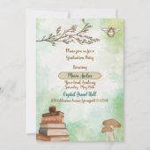 ヴィンテージパステルグリーンお洒落卒業 招待状 (正面)