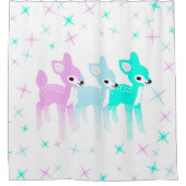 ヴィンテージパステルディアキュートクリスマスキティ シャワーカーテン (正面)