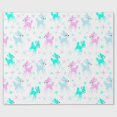 ヴィンテージパステルディアキュートクリスマスパターン ラッピングペーパー (フラット)