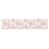 ヴィンテージパステルピンクのバラ ショートテーブルランナー (横)