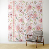 ヴィンテージパステルピンクのバラ タペストリー (インサイチュ)