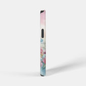 ヴィンテージパステルピンクローゼズウィズバタフライ iPhoneケース (右側面)