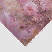 ヴィンテージパステルピンクローゼズウィズ金ゴールドアクセント 薄葉紙 (詳細)