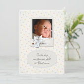 ヴィンテージパステルフォト《キリスト教》洗礼式や命名式招待状 招待状 (スタンド正面)