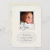 ヴィンテージパステルフォト《キリスト教》洗礼式や命名式招待状 招待状 (正面/裏面)