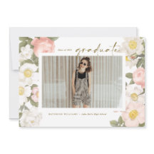 ヴィンテージパステルフラワーズホワイト写真卒業