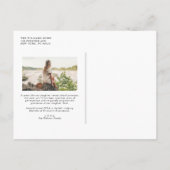 ヴィンテージパステルフラワーズホワイト写真卒業 案内ポストカード (裏面)