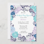 ヴィンテージパステルフラワーリースパーティーテンプレート 招待状 (正面)