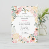 ヴィンテージパステルフラワーリースパーティーテンプレート 招待状 (スタンド正面)