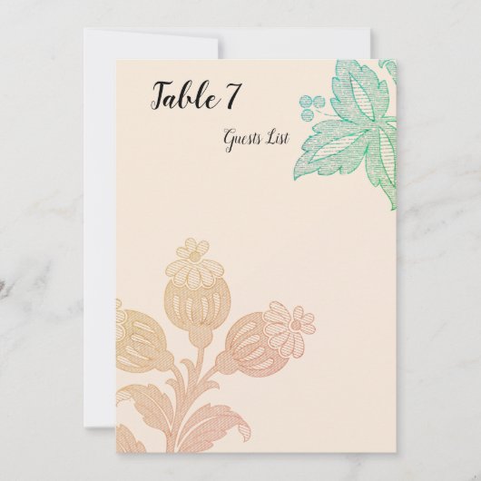 ヴィンテージパステルフローラピーチグリーン結婚ズ (正面)