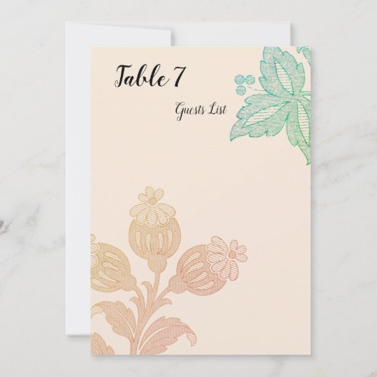 ヴィンテージパステルフローラピーチグリーン結婚ズ (裏面)