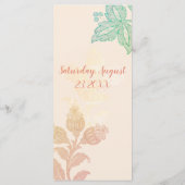 ヴィンテージパステルフローラピーチグリーン結婚ズ メニュー (裏面)