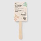 ヴィンテージパステルフローラピーチグリーン結婚式 プログラム ハンドファン (裏面)