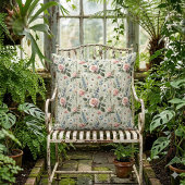 ヴィンテージパステルフローラ植物模様 クッション