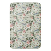 ヴィンテージパステルフローラ植物模様 バスマット (正面縦)