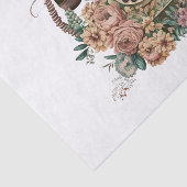 ヴィンテージパステルフローラ電話アートのデコページ 薄葉紙 (詳細)