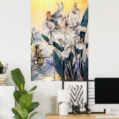 ヴィンテージパステルブルーフェアーズ ポスター (ホームオフィス)