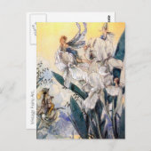 ヴィンテージパステルブルーフェアーズ ポストカード (正面/裏面)