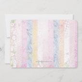 ヴィンテージパステルレインボーベビーシャワー 招待状 (裏面)