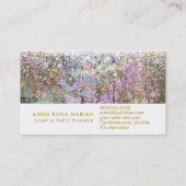 *~*ヴィンテージパステル古木材の素朴みすぼらしい金ゴールド 名刺 (裏面)