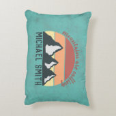 ヴィンテージパステル山脈はモノグラムを呼び出している アクセントクッション (裏面(縦))