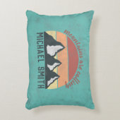 ヴィンテージパステル山脈はモノグラムを呼び出している アクセントクッション (正面(垂直))