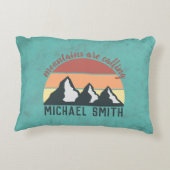 ヴィンテージパステル山脈はモノグラムを呼び出している アクセントクッション (裏面)