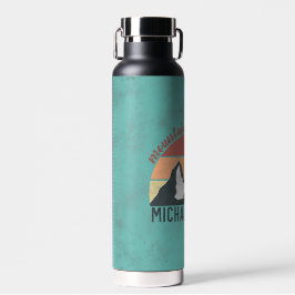 ヴィンテージパステル山脈はモノグラムを呼び出している ウォーターボトル