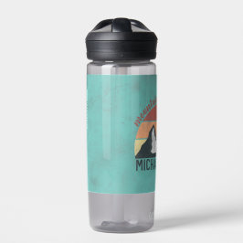 ヴィンテージパステル山脈はモノグラムを呼び出している ウォーターボトル