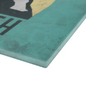 ヴィンテージパステル山脈はモノグラムを呼び出している カッティングボード (角)