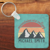 ヴィンテージパステル山脈はモノグラムを呼び出している キーホルダー (正面)