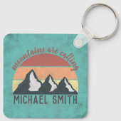 ヴィンテージパステル山脈はモノグラムを呼び出している キーホルダー (裏面)