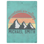 ヴィンテージパステル山脈はモノグラムを呼び出している クリップボード (裏面)