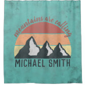 ヴィンテージパステル山脈はモノグラムを呼び出している シャワーカーテン (正面)