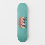 ヴィンテージパステル山脈はモノグラムを呼び出している スケートボード (正面)