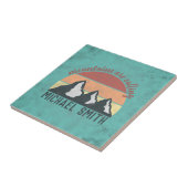 ヴィンテージパステル山脈はモノグラムを呼び出している タイル (側面)