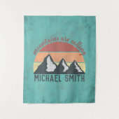 ヴィンテージパステル山脈はモノグラムを呼び出している タペストリー (正面)