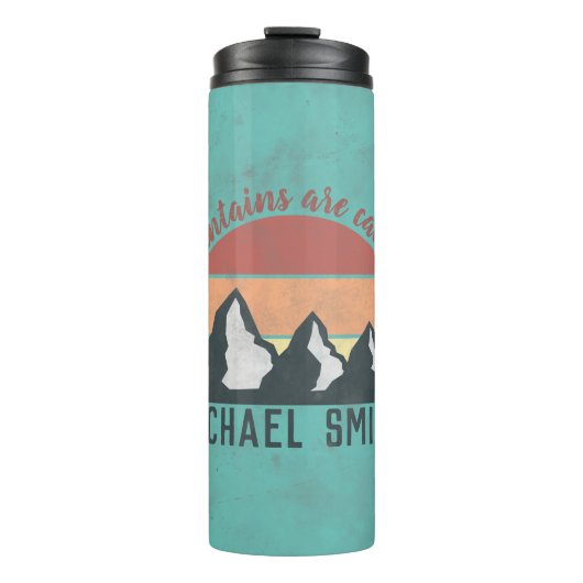 ヴィンテージパステル山脈はモノグラムを呼び出している タンブラー (正面)