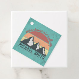 ヴィンテージパステル山脈はモノグラムを呼び出している フェイバータグ