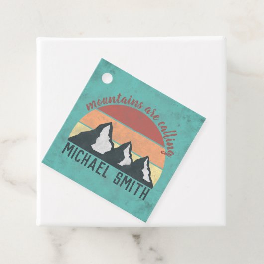 ヴィンテージパステル山脈はモノグラムを呼び出している フェイバータグ (インサイチュ)