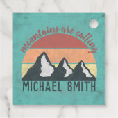 ヴィンテージパステル山脈はモノグラムを呼び出している フェイバータグ (裏面)