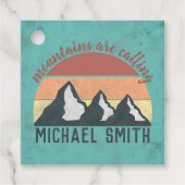 ヴィンテージパステル山脈はモノグラムを呼び出している フェイバータグ (正面)