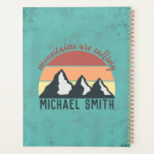 ヴィンテージパステル山脈はモノグラムを呼び出している プランナー手帳 (裏面)