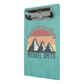 ヴィンテージパステル山脈はモノグラムを呼び出している ミニクリップボード (アングル2)