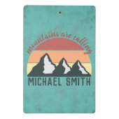 ヴィンテージパステル山脈はモノグラムを呼び出している ミニクリップボード (裏面)