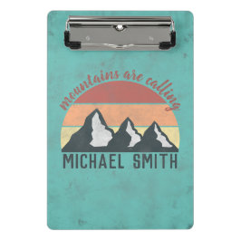 ヴィンテージパステル山脈はモノグラムを呼び出している ミニクリップボード