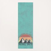 ヴィンテージパステル山脈はモノグラムを呼び出している ヨガマット (正面)