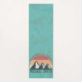 ヴィンテージパステル山脈はモノグラムを呼び出している ヨガマット